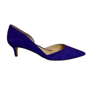 Vince Camuto Jordyna Purple Suede D'Orsay Kitten Heel Pumps